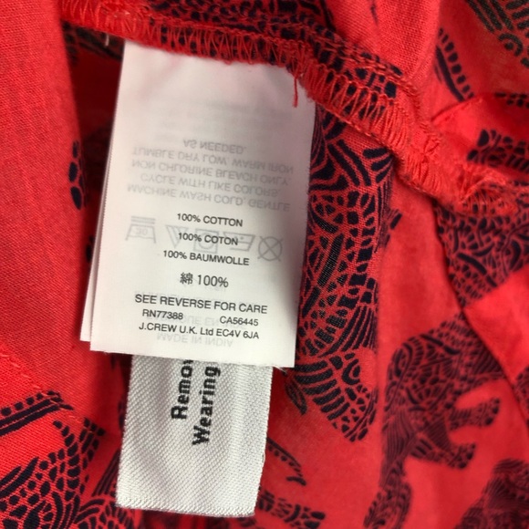 J. Crew Tie-Neck Top Elephant Paisley - Picture 6 of 7